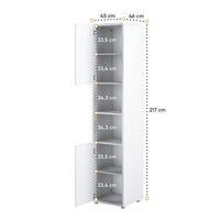 Lenart mobile BC 08 colonna verticale camera da letto cm46x45x217h biaco opaco