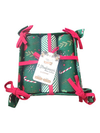 Set 3 Strofinacci con Cestino Portatovaglioli – Fantasie Natalizie