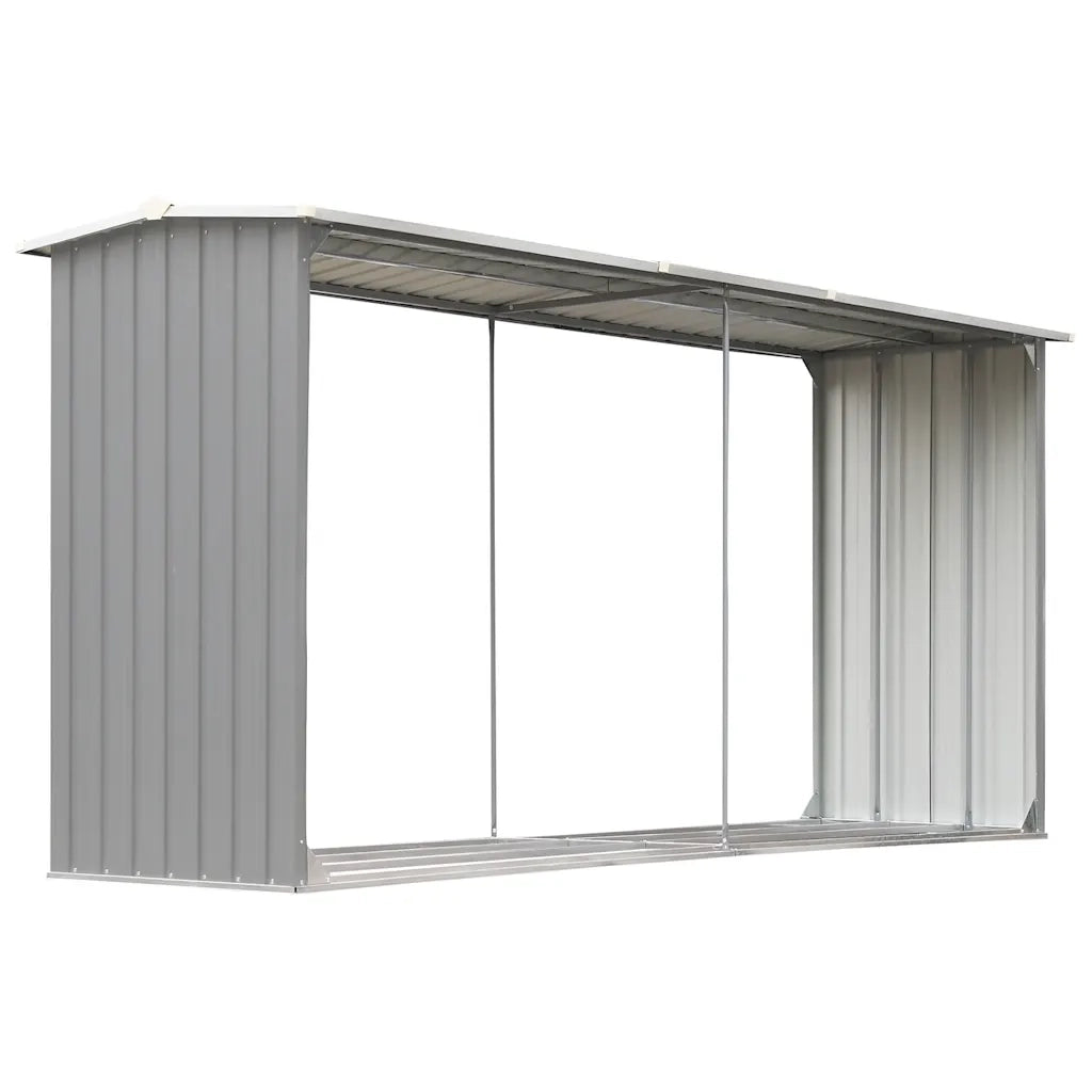 Capannone da Giardino in Acciaio Zincato 330x92x153cm Grigio cod mxl 80023