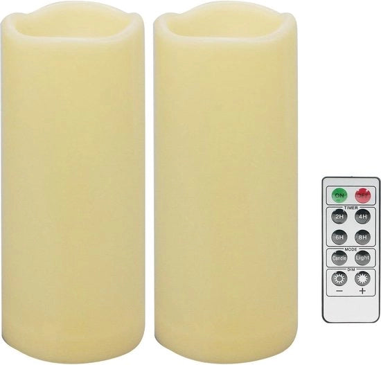 2 pezzi 3" x 7" Punti di luce LED in plastica a forma di candela, imitazione fiamma, con controllo a distanza elettrico, decorativo per lampioni, patio, giardino, casa e decorazione di festa.
