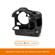 easyCover per Canon EOS R3 - copertura protettiva in silicone piacevolmente aderente, copertura per fotocamera - perfetta vestibilità, operatività senza limitazioni