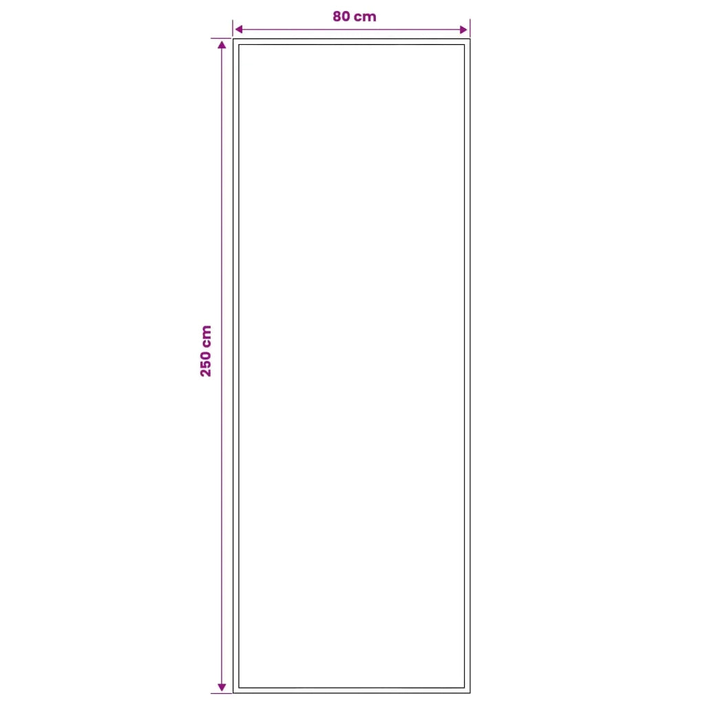 Tappeto Runner FLORNES Tessuto Rosso 80 x 250 cm PP 7 mm 42057242