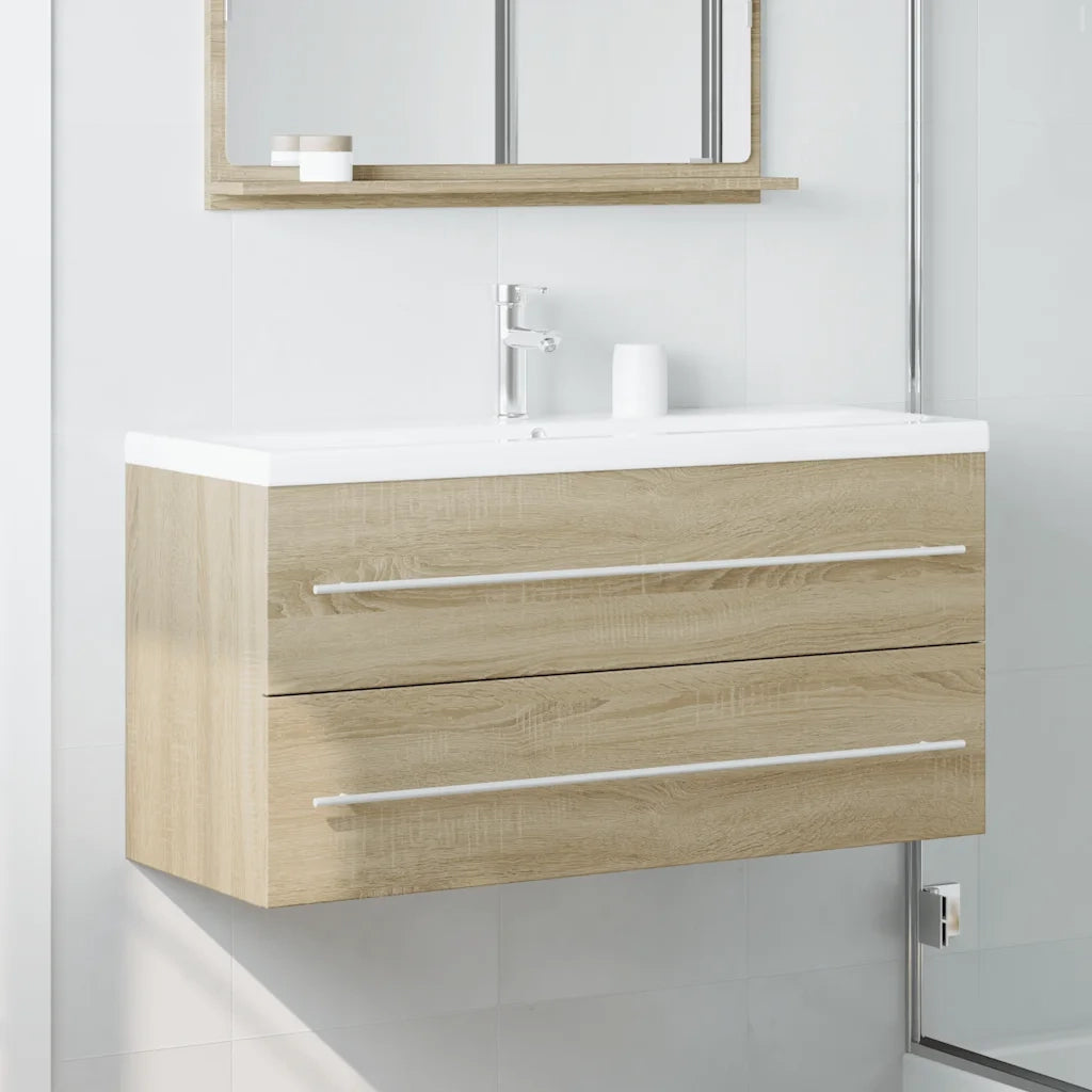 Mobile Lavabo Rovere Sonoma 100x38,5x48 cm in Legno Multistrato 856232