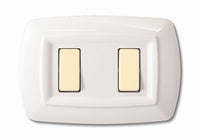 tondo' placca mod.magic termoplastica a 2 posti color bianca cod:ferx.16727