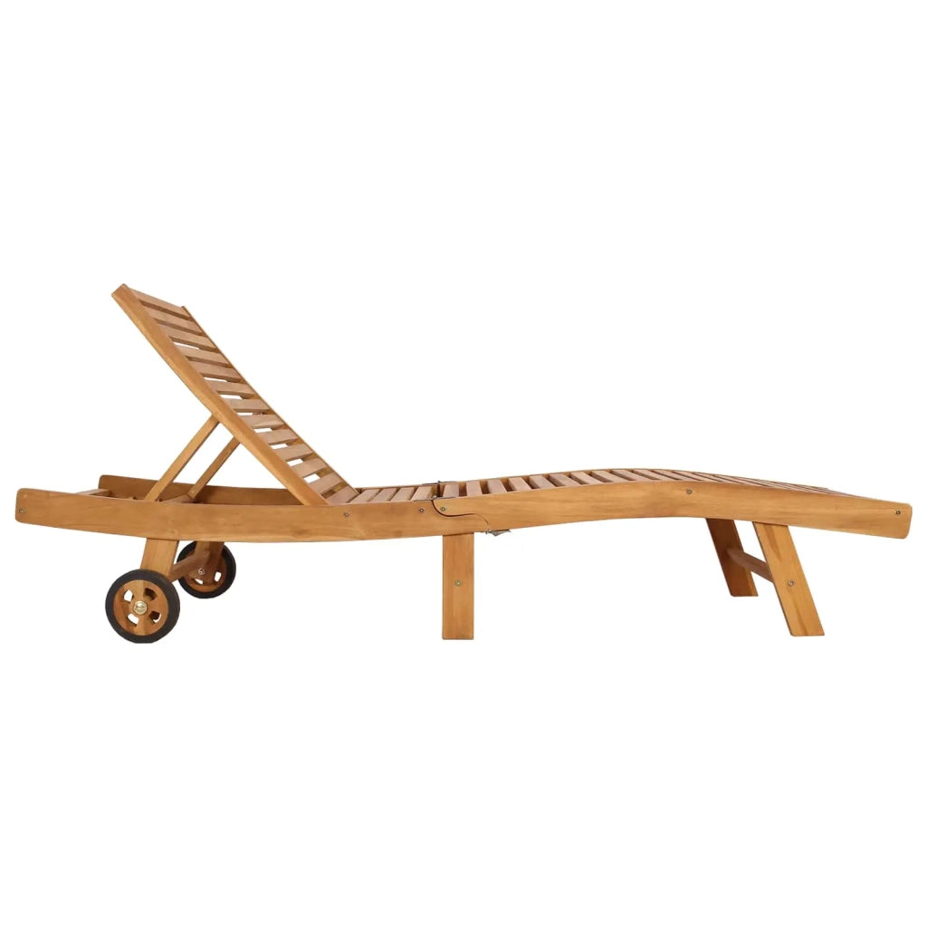 Lettino da Lettino sole | Sdraio da giardino | Lettino da sole Marrone Legno di teak solido