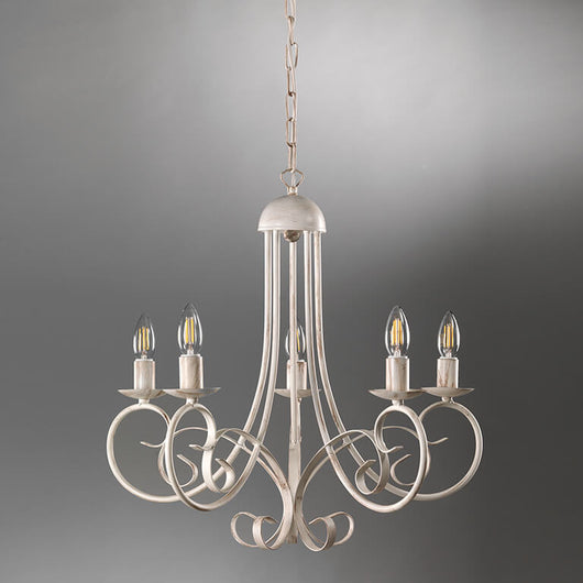 Lampadario 5 luci Pompei