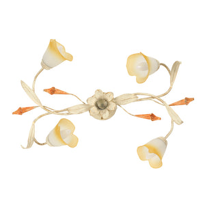 Plafoniera 4 luci Lucrezia Avorio