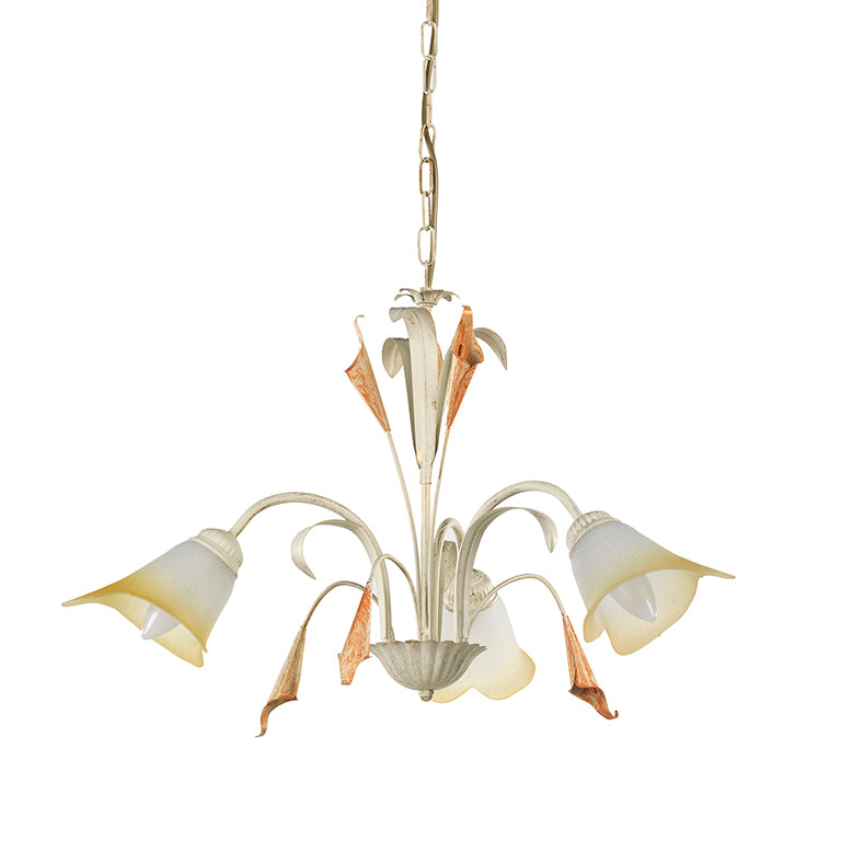 Lampadario 3 luci Lucrezia Avorio