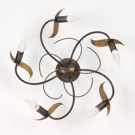 Plafoniera 5 luci Bugia