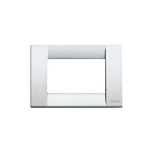 16733.21 Placca Classica 3 Moduli Argento Metallizzato Idea
