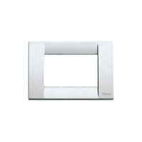 16733.21 Placca Classica 3 Moduli Argento Metallizzato Idea