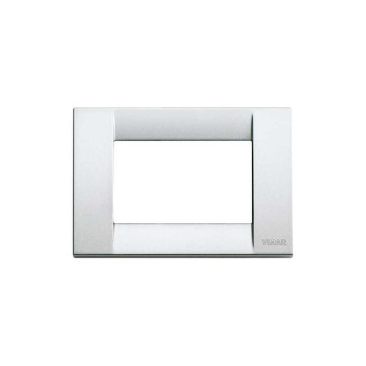 16733.21 Placca Classica 3 Moduli Argento Metallizzato Idea