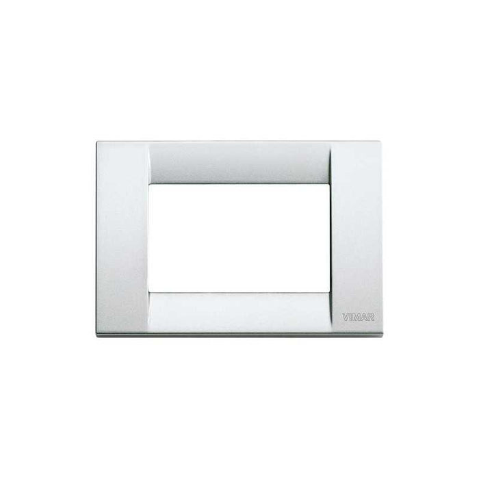 16733.21 Placca Classica 3 Moduli Argento Metallizzato Idea