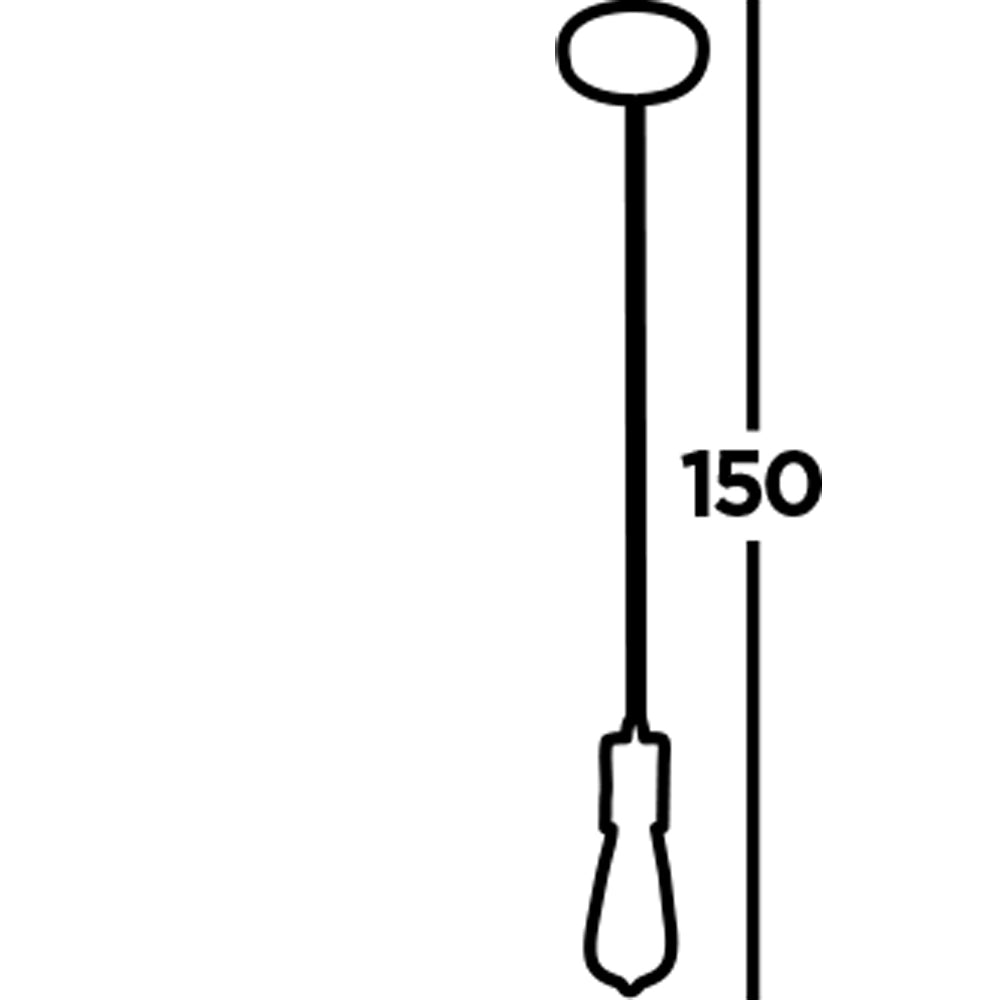 Sospensione Industrial-Nordico Squiggle Acciaio Nero 1 Luce E27