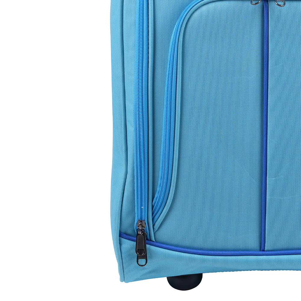 Trolley Frigo da Viaggio Morbido con Ruote e Isolamento Termico 35x20H50 cm Azzurro