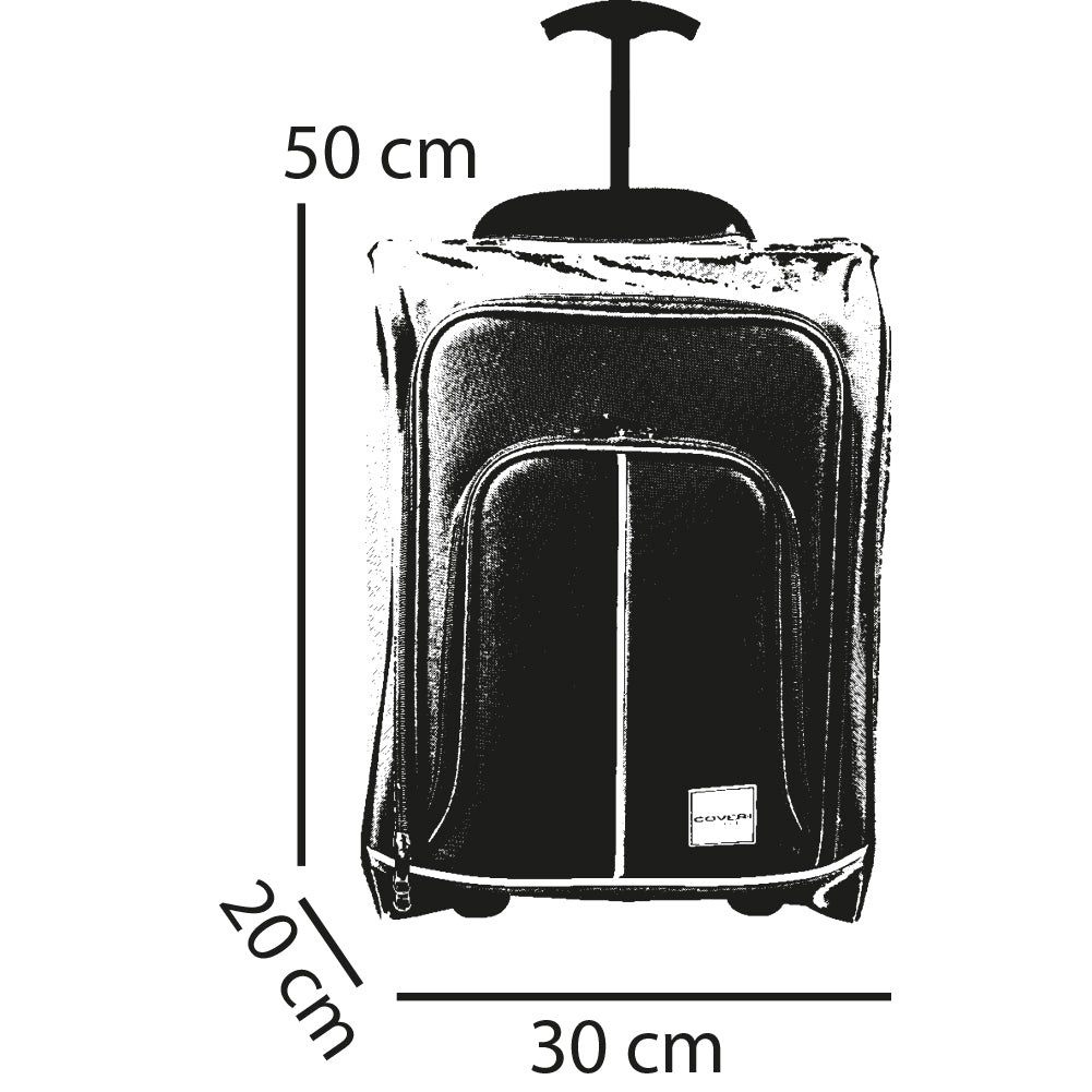 Trolley Frigo da Viaggio Morbido con Ruote e Isolamento Termico 35x20H50 cm Azzurro