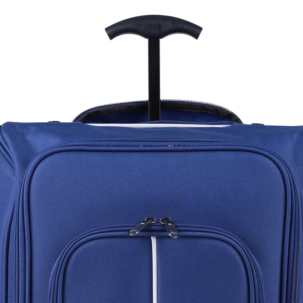 Trolley Frigo da Viaggio Morbido con Ruote e Isolamento Termico 35x20H50 cm Blu