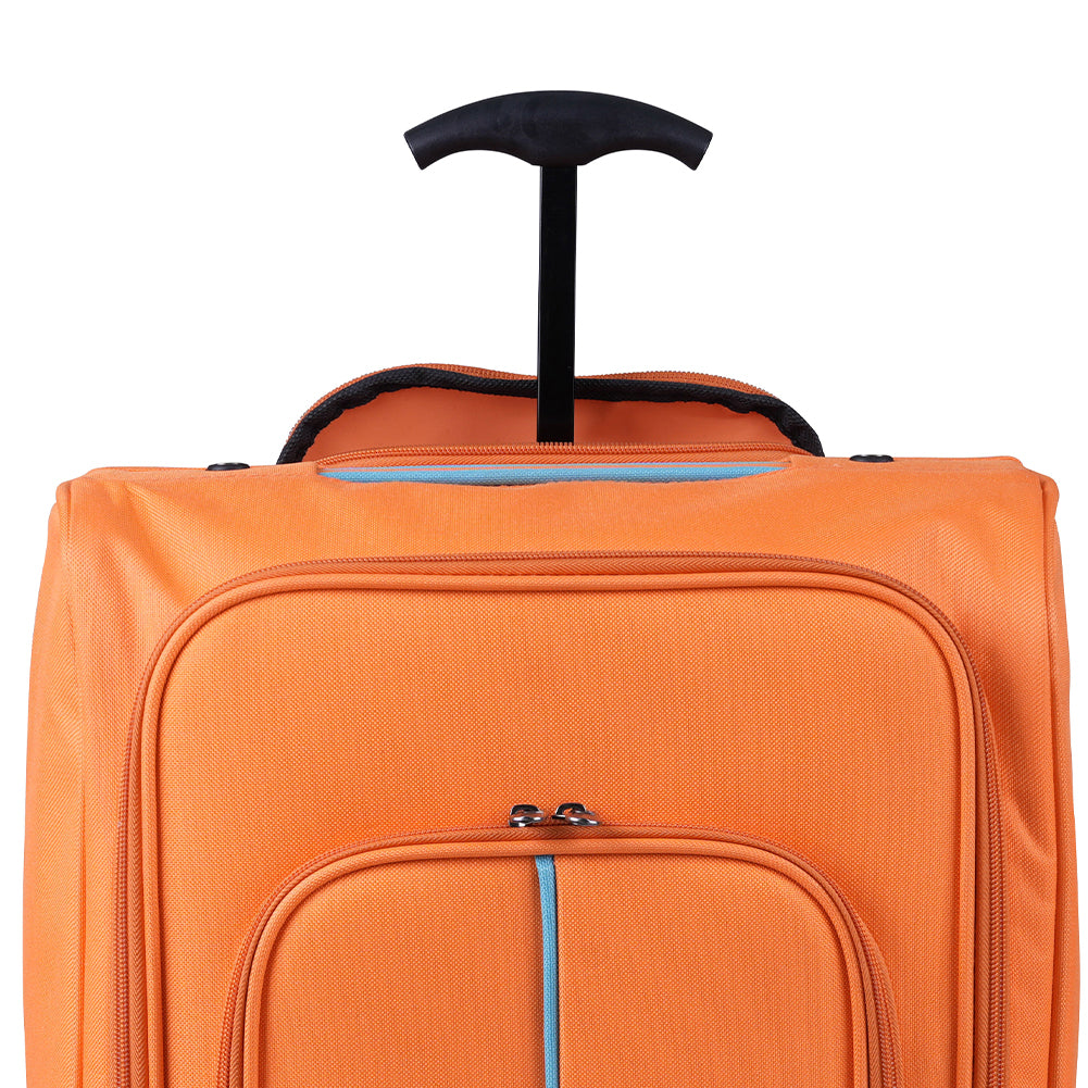 Trolley Frigo da Viaggio Morbido con Ruote e Isolamento Termico 35x20H50 cm Arancione