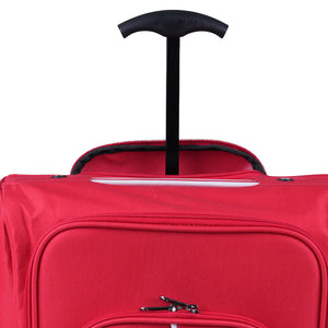 Trolley Frigo da Viaggio Morbido con Ruote e Isolamento Termico 35x20H50 cm Rosso