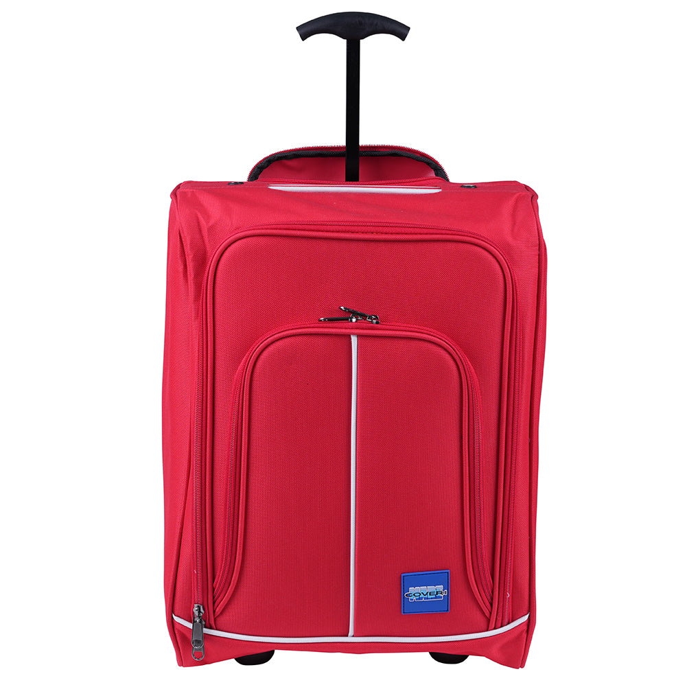 Trolley Frigo da Viaggio Morbido con Ruote e Isolamento Termico 35x20H50 cm Rosso