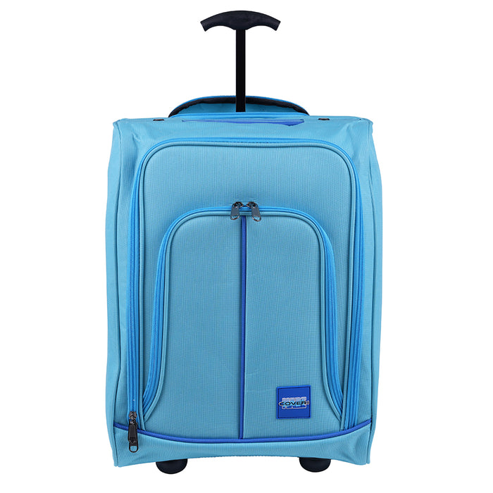 Trolley Frigo da Viaggio Morbido con Ruote e Isolamento Termico 35x20H50 cm Azzurro