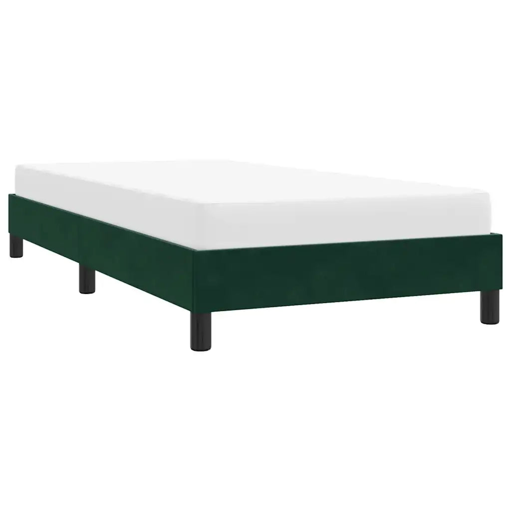 Giroletto senza Materasso Verde Scuro 100x220 cm in Velluto 4101394