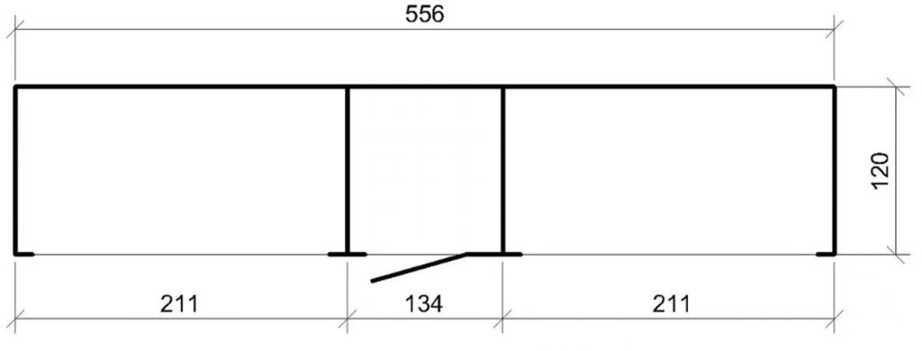 TIMBELA M986-TUNDRA CAVERN Legnaia Doppia con Ripostiglio 6,49 m²