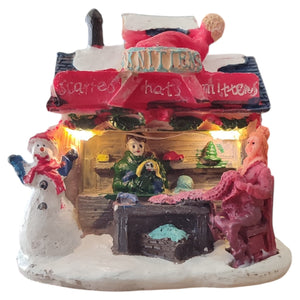 Bancarella Natalizia con Luci LED Bianco Caldo 10x4x10cm a Batteria