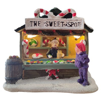 Bancarella Natalizia con Luci LED Bianco Caldo 10x4x10cm a Batteria