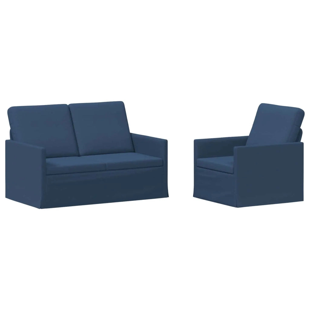 Set di divani 2 pcs Blu Tessuto 3433142