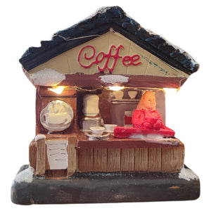 Bancarella Natalizia con Luci LED Bianco Caldo 10x4x10cm a Batteria