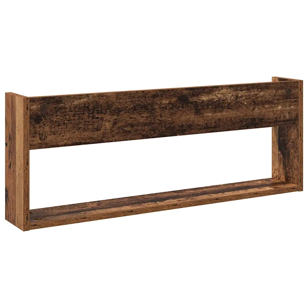 Scaffale per riviste 2 pz Legno vecchio 80 x 12 x 30 cm CFW8681200