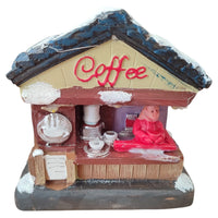 Bancarella Natalizia con Luci LED Bianco Caldo 10x4x10cm a Batteria