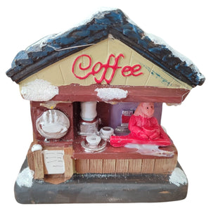 Bancarella Natalizia con Luci LED Bianco Caldo 10x4x10cm a Batteria