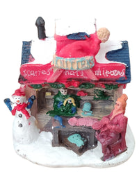 Bancarella Natalizia con Luci LED Bianco Caldo 10x4x10cm a Batteria