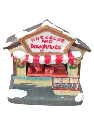 Bancarella Natalizia con Luci LED Bianco Caldo 10x4x10cm a Batteria