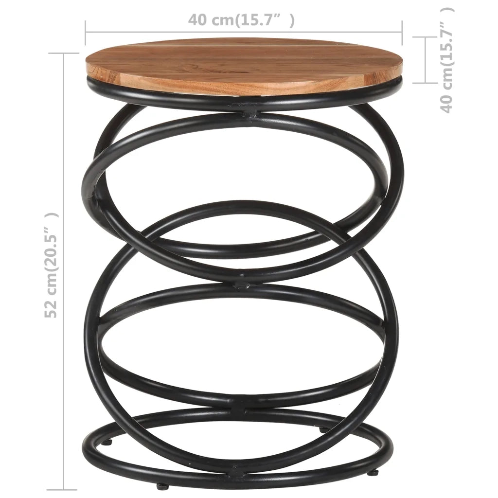 Tavolino da salotto | Tavolino da caff¨¨ | Tavolino da Soggiorno 40x40x52 cm in Legno Massello di Acacia