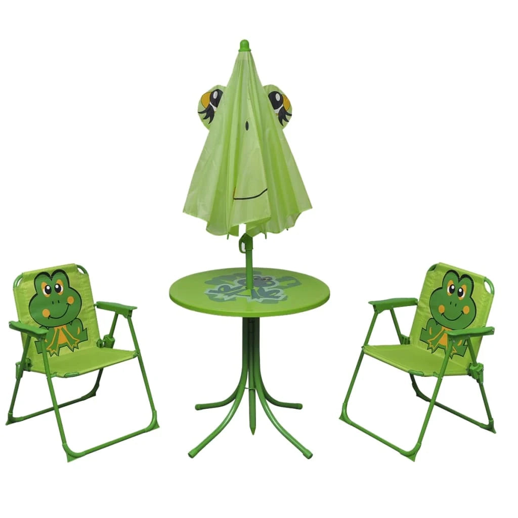 Set bistrot con ombrellone per bambini 3 pz verde 02_0014492