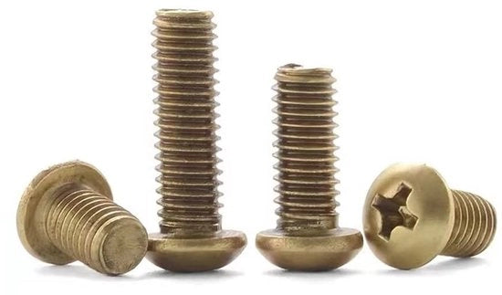 Elementi di fissaggio a vite M3x12mm in ottone - testa rotonda - testa a croce - 40 pezzi - alta qualità