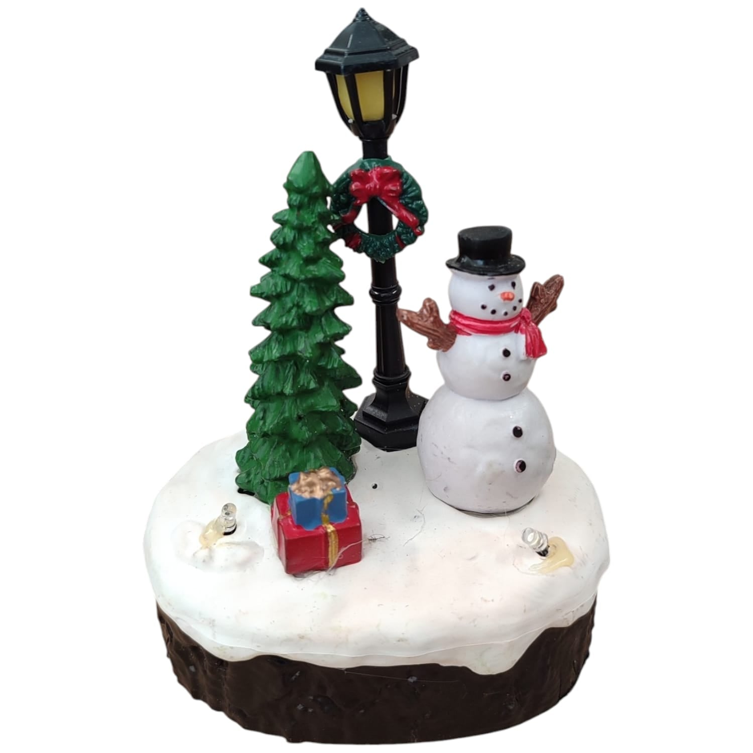 Scenografia Natalizia con Luci LED Multicolore e Musica a Batteria 12cm