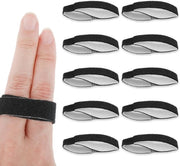 Sostegno per dita - Supporto per dita - Cintura per dita - Sostegno per mano - Nero - Lavabile - Spazzola per dita - Ideale per lesioni - 10 pezzi