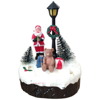 Scenografia Natalizia con Luci LED Multicolore e Musica a Batteria 12cm