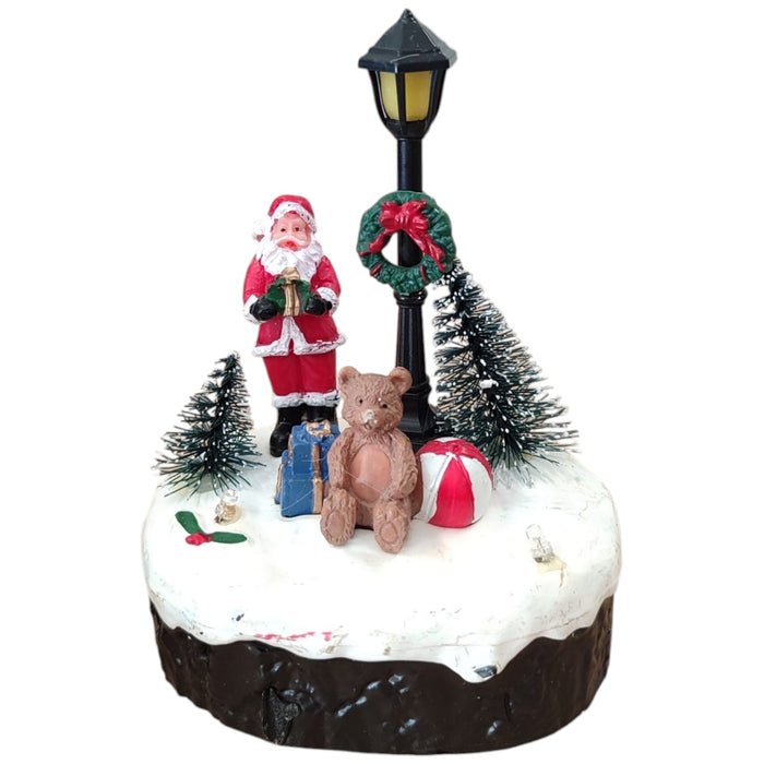 Scenografia Natalizia con Luci LED Multicolore e Musica a Batteria 12cm