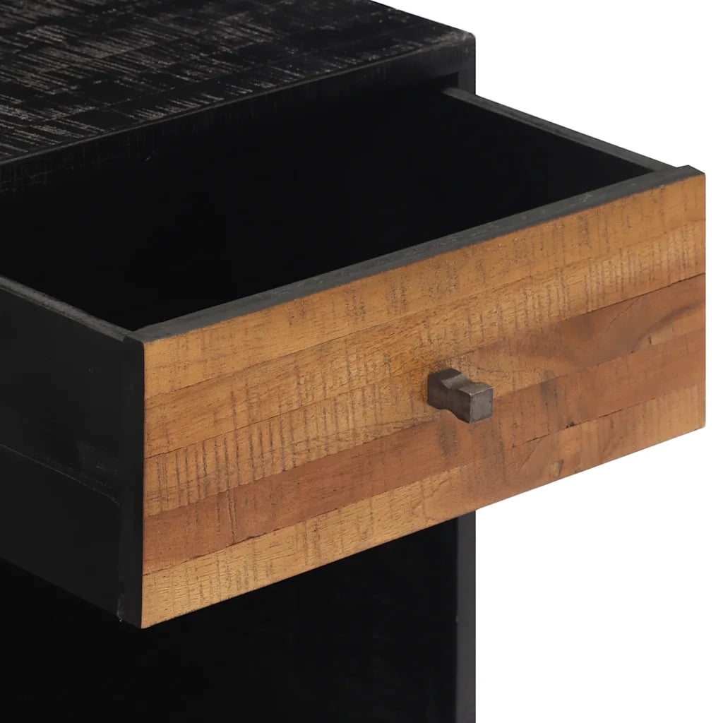 Comodino-Tavolino da notte 40x30x50 cm in Legno Massello di Teak