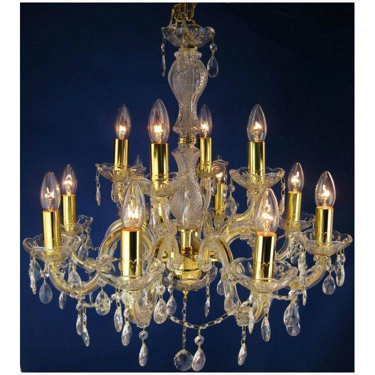 Lampadario Candellux Maria 12xE14 oro regolabile Ø62