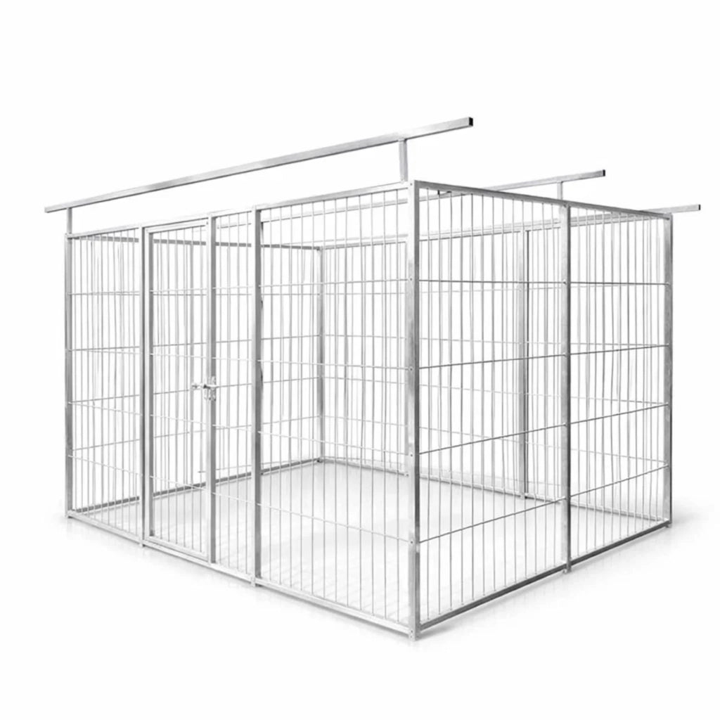 Box per cani in rete predisposto alla copertura zincato a caldo da 300x200x altezza 180 cm