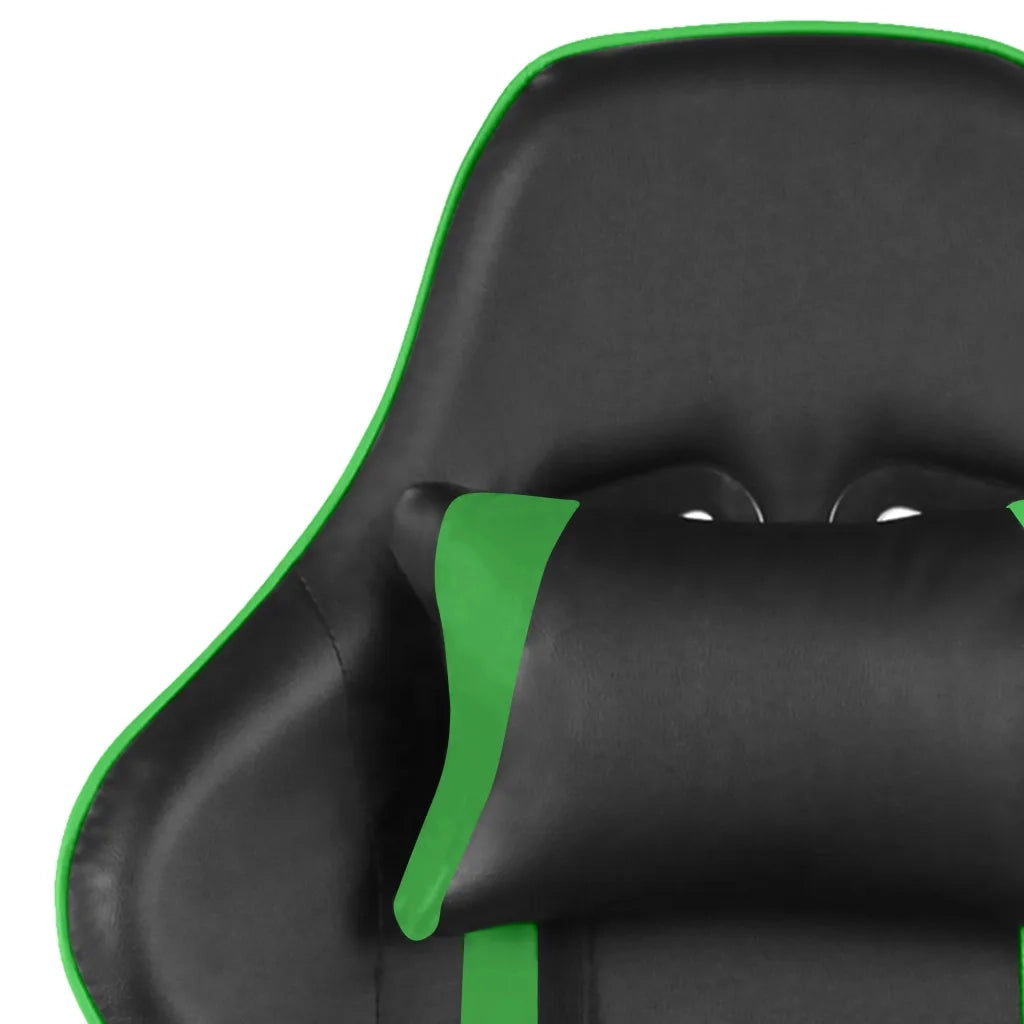 Sedia da Gaming | Sedia da e-sports Girevole Verde in PVC
