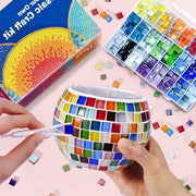 Set di candele in vetro per decorazione di casa | Creativo set di DIY per bambini e adulti | Supporto per candele per decorazione di casa | Artefatto artistico manuale da regalo