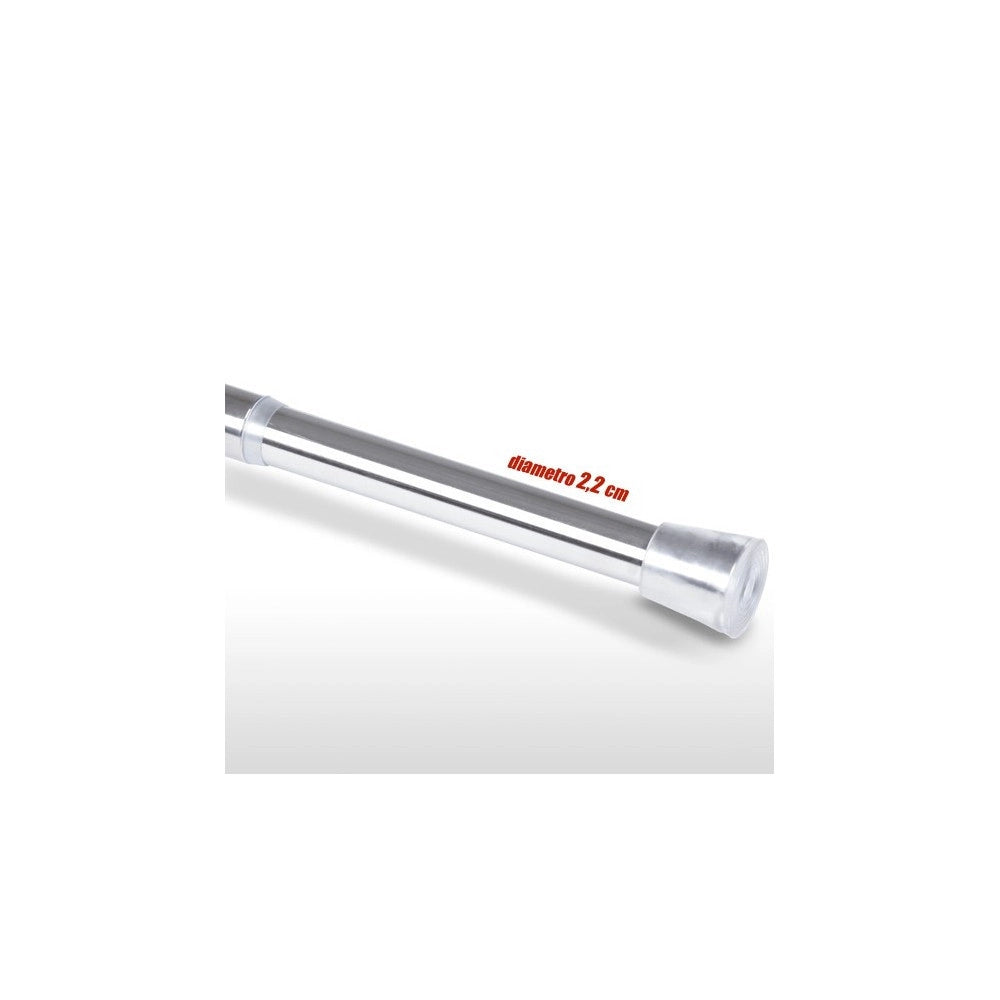 Trade Shop - Barra Telescopica Per Tenda Da Doccia 70 Cm Fino A 120 Cm Alluminio Cromato -