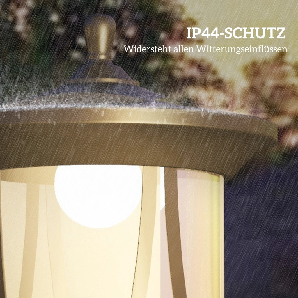 Lampada da Giardino Solare LED Automatica ¨C Zephmum ¨C Nero 17x17x127 cm
